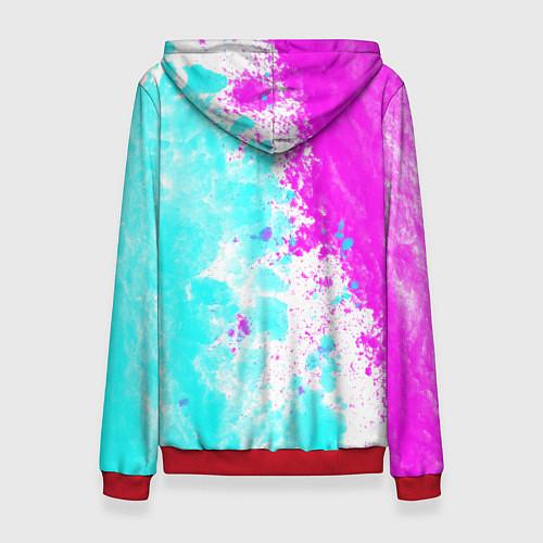 Женская толстовка New world неоновые краски / 3D-Красный – фото 2