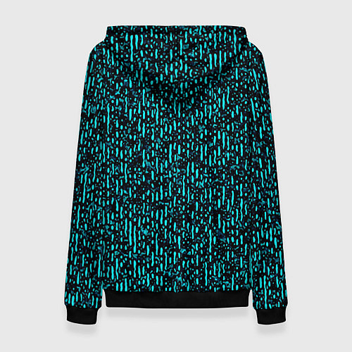 Женская толстовка Чёрно-бирюзовый абстракция / 3D-Черный – фото 2