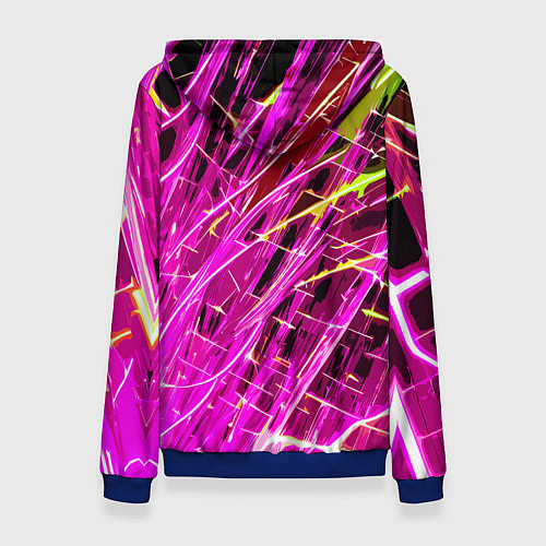 Женская толстовка Розовые энергетические линии / 3D-Синий – фото 2