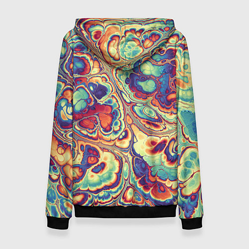 Женская толстовка Абстрактный разноцветный паттерн / 3D-Черный – фото 2
