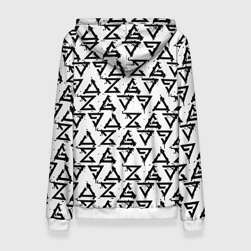 Женская толстовка Ведьмак паттерн згачки / 3D-Белый – фото 2