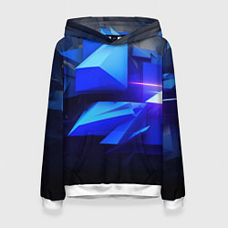 Женская толстовка Black blue background abstract