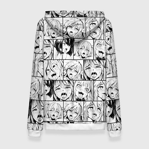 Женская толстовка Ahegao pattern / 3D-Белый – фото 2