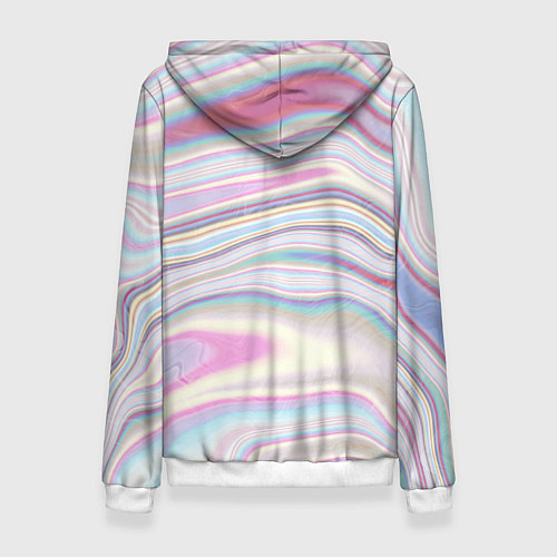 Женская толстовка Мрамор узор розово-голубой / 3D-Белый – фото 2