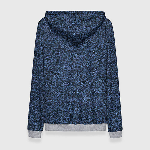 Женская толстовка Тёмный синий паттерн мелкая мозаика / 3D-Меланж – фото 2