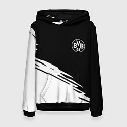 Толстовка-худи женская Borussia текстура краски, цвет: 3D-черный