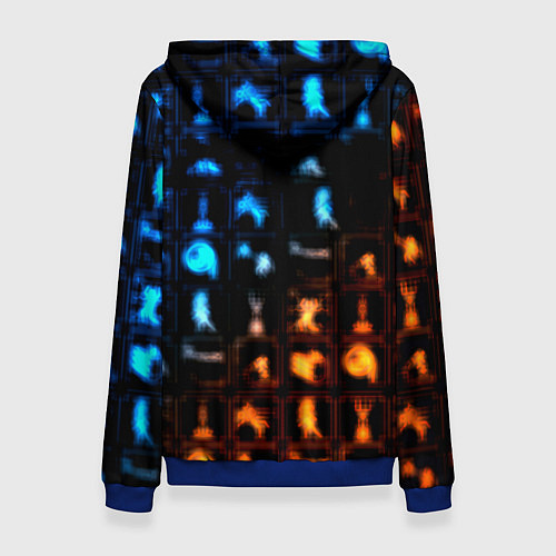 Женская толстовка Портал x Халва текстура / 3D-Синий – фото 2