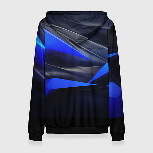 Женская толстовка Black and blue abstract background sport style / 3D-Черный – фото 2