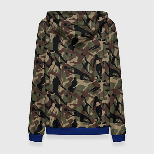 Женская толстовка Футбол - камуфляж / 3D-Синий – фото 2