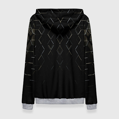 Женская толстовка Чёрные текстуры броня / 3D-Меланж – фото 2