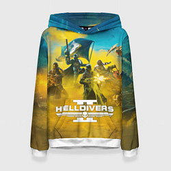 Толстовка-худи женская Helldivers 2: Confrontation, цвет: 3D-белый
