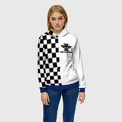 Толстовка-худи женская Helldivers 2: Chess Logo, цвет: 3D-синий — фото 2