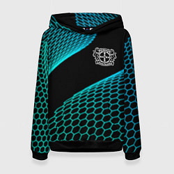 Толстовка-худи женская Bayer 04 football net, цвет: 3D-черный