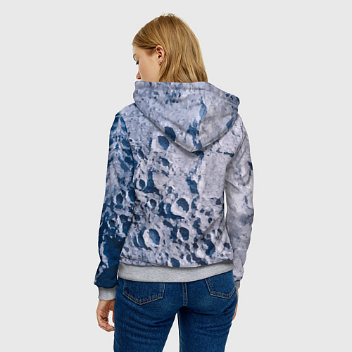 Женская толстовка Кратеры на Луне - star dust / 3D-Меланж – фото 4