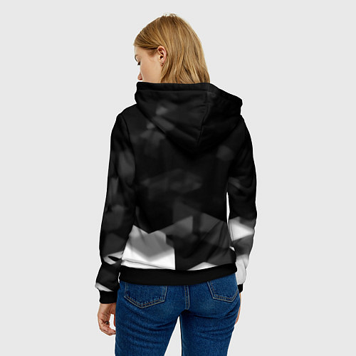 Женская толстовка Nirvana текстура рок / 3D-Черный – фото 4