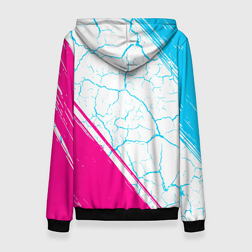 Женская толстовка Lazio neon gradient style вертикально / 3D-Черный – фото 2