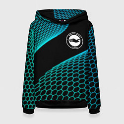 Толстовка-худи женская Brighton football net, цвет: 3D-черный