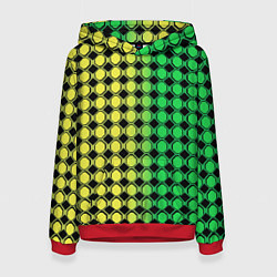 Женская толстовка Зелёные восьмиугольники и чёрные ромбы
