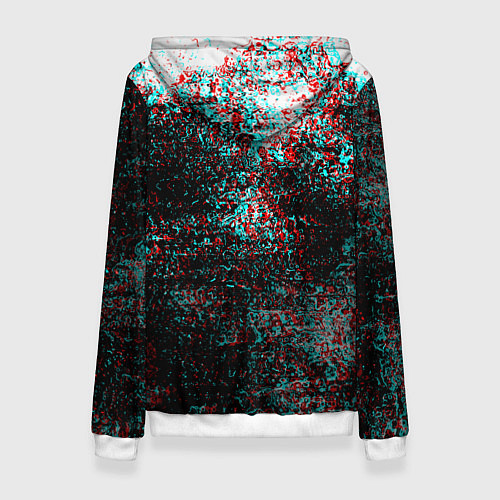 Женская толстовка Bloodborn souls глитч краски / 3D-Белый – фото 2