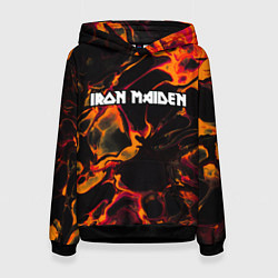 Женская толстовка Iron Maiden red lava