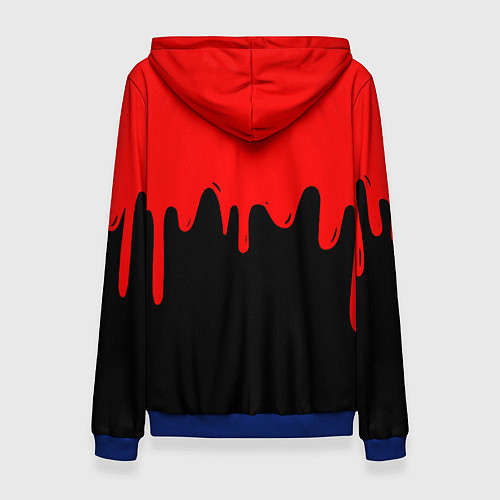 Женская толстовка Quake краски текстура шутер / 3D-Синий – фото 2