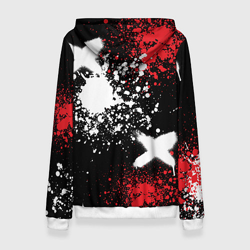 Женская толстовка Тойота на фоне граффити и брызг красок / 3D-Белый – фото 2