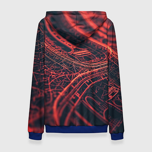 Женская толстовка Раскаленные нити / 3D-Синий – фото 2
