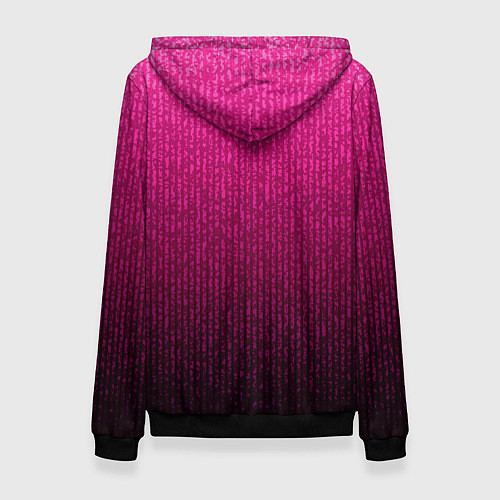 Женская толстовка Яркий розовый градиент полоска / 3D-Черный – фото 2