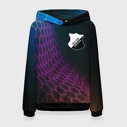 Толстовка-худи женская Hoffenheim футбольная сетка, цвет: 3D-черный