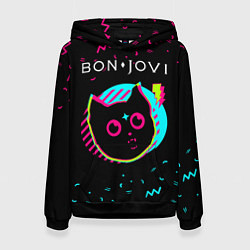 Женская толстовка Bon Jovi - rock star cat