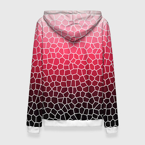 Женская толстовка Крупная мозаика розовый градиент / 3D-Белый – фото 2