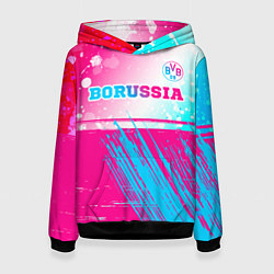 Женская толстовка Borussia neon gradient style посередине