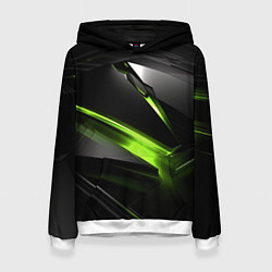 Женская толстовка Зеленая абстрактная конструкция в стиле nvidia