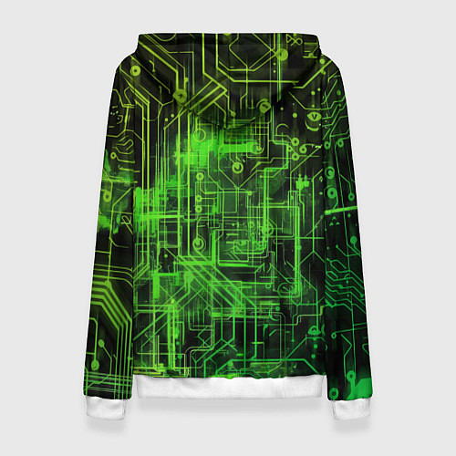 Женская толстовка Андроид в неоновом свете / 3D-Белый – фото 2