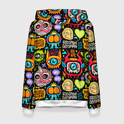 Женская толстовка Feel good every day motivation monsters pattern