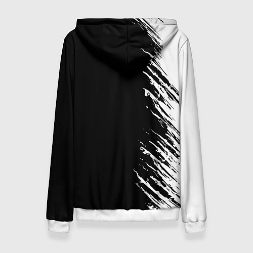 Женская толстовка Ведьмачьи знаки с подтеками / 3D-Белый – фото 2