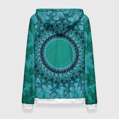 Женская толстовка Круговой фрактал / 3D-Белый – фото 2