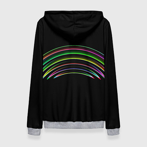 Женская толстовка Радужные линии / 3D-Меланж – фото 2