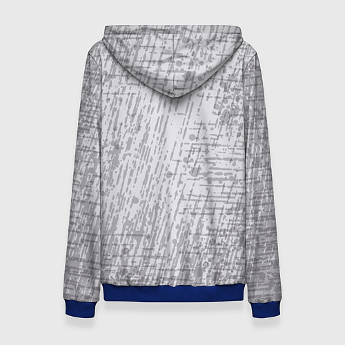 Женская толстовка Равнодушие на сером фоне / 3D-Синий – фото 2
