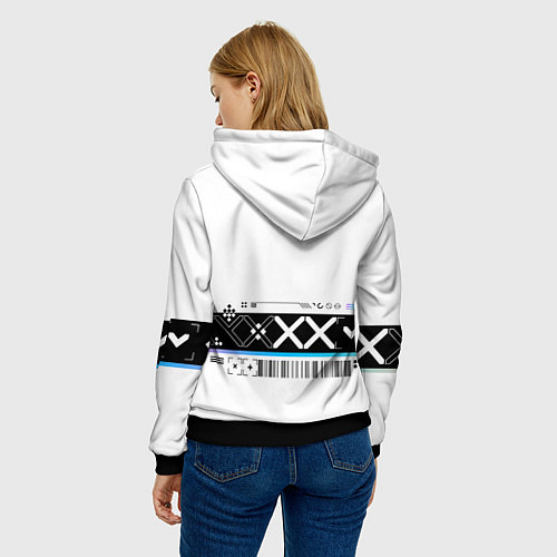 Женская толстовка Printstream white - скин CS / 3D-Черный – фото 4