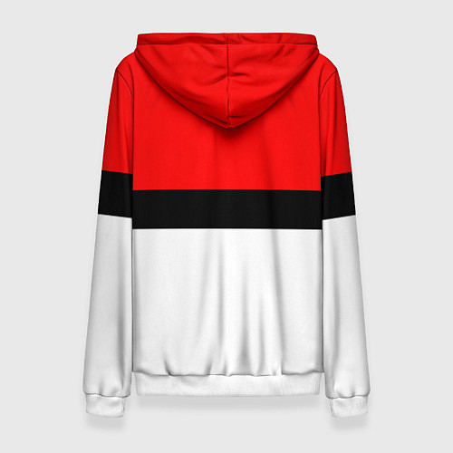 Женская толстовка Pokeball texture / 3D-Белый – фото 2