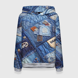 Женская толстовка Vanguard jeans patchwork - ai art