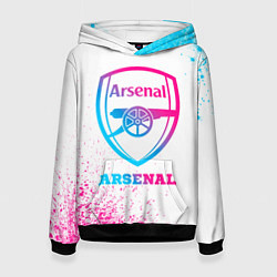 Женская толстовка Arsenal neon gradient style