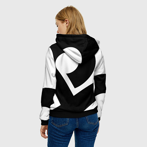 Женская толстовка Cloud9 - black and white / 3D-Черный – фото 4