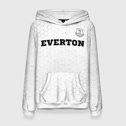 Толстовка-худи женская Everton sport на светлом фоне посередине, цвет: 3D-белый