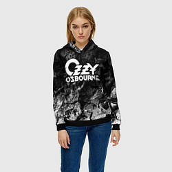 Толстовка-худи женская Ozzy Osbourne black graphite, цвет: 3D-черный — фото 2