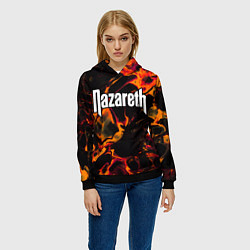 Толстовка-худи женская Nazareth red lava, цвет: 3D-черный — фото 2