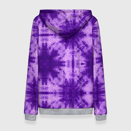 Женская толстовка Тай дай фиолетовый / 3D-Меланж – фото 2