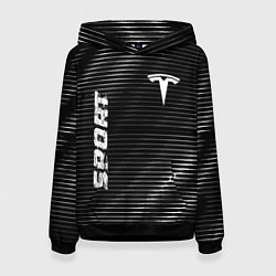Толстовка-худи женская Tesla sport metal, цвет: 3D-черный