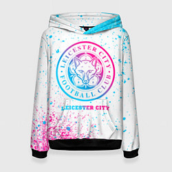 Женская толстовка Leicester City neon gradient style